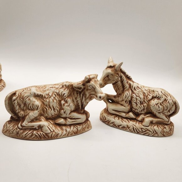 Vtg. Atlantic Mold Co. Hand Painted Set of 6 Animals Replacements Nativity *Pics - Picture 8 of 12